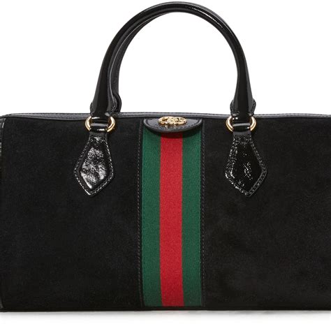 gucci black suede handbag|gucci ophidia clear bag.